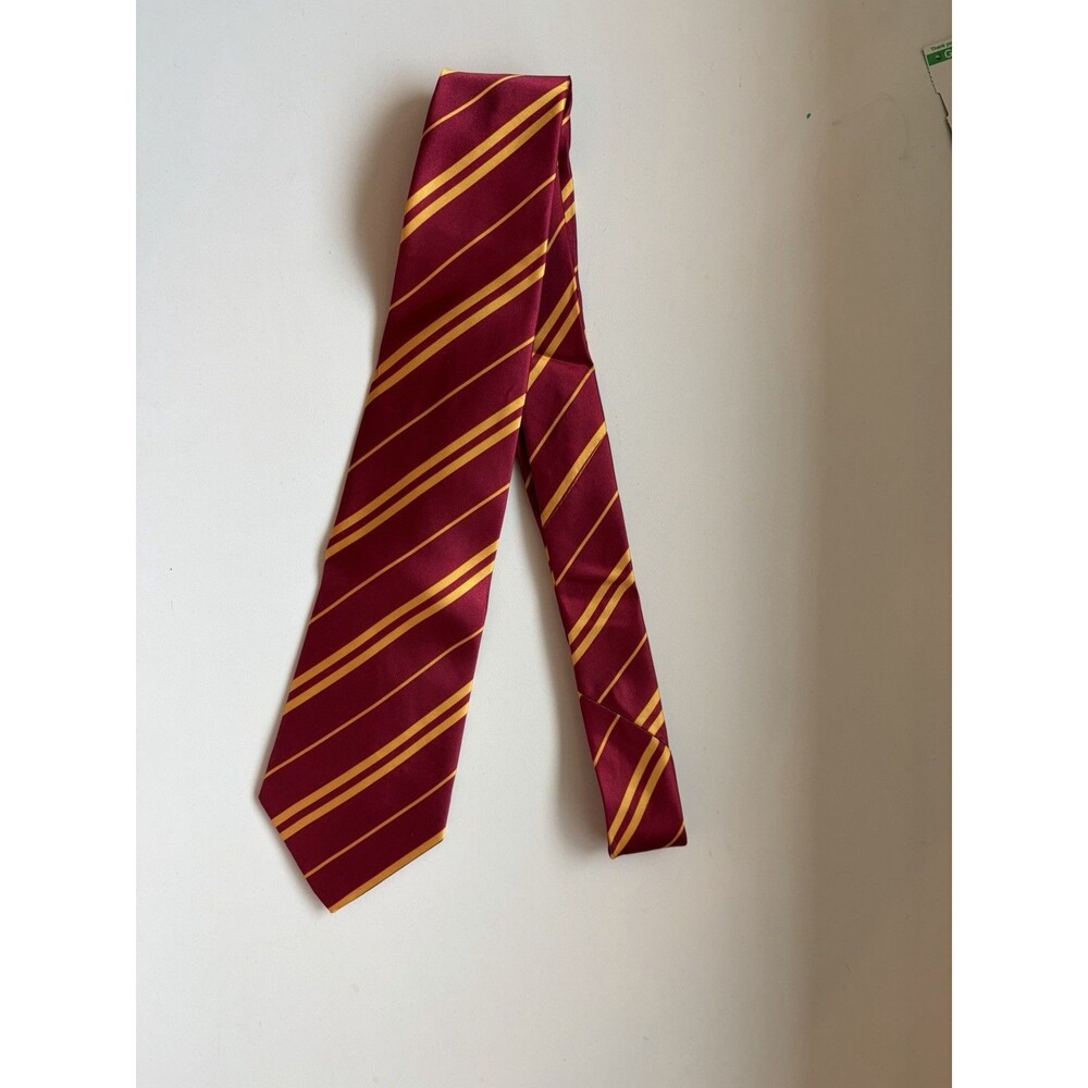 Harry Potter Gryffindor House Tie Official WB Licensed Red Gold Stripe Cosplay